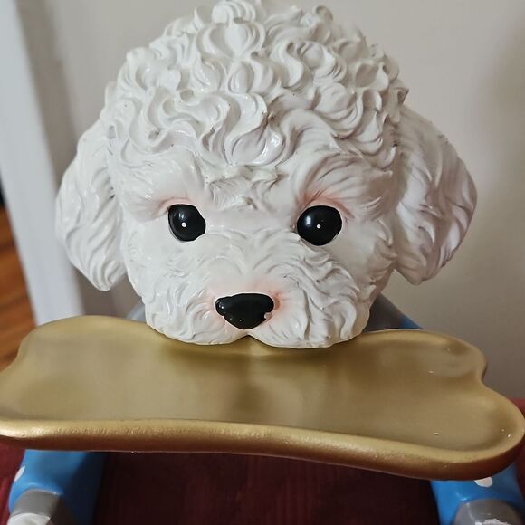 NWOT Ceramic Dog Toilet Paper Holder - Picture 2 of 8